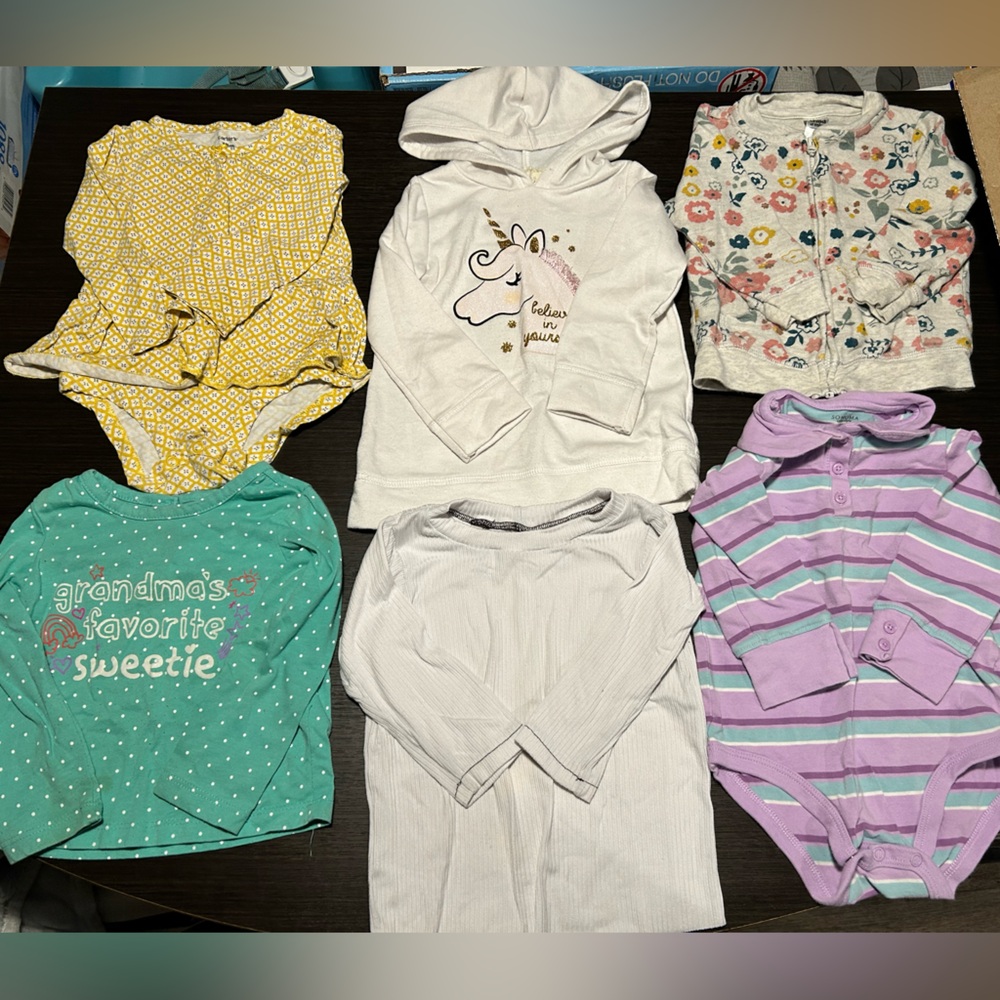 Colorful Baby Onesies and Hoodies Set